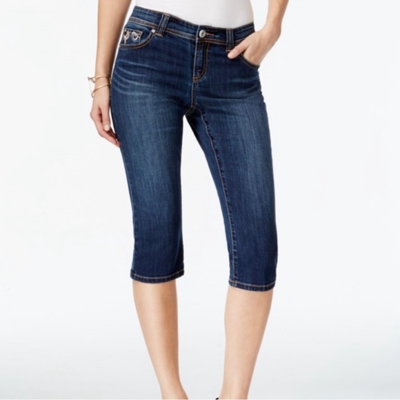 I.N.C Int’l Concepts Jeans Women’s Curvy Fit Cropped Size 12 NWT - Picture 2 of 6